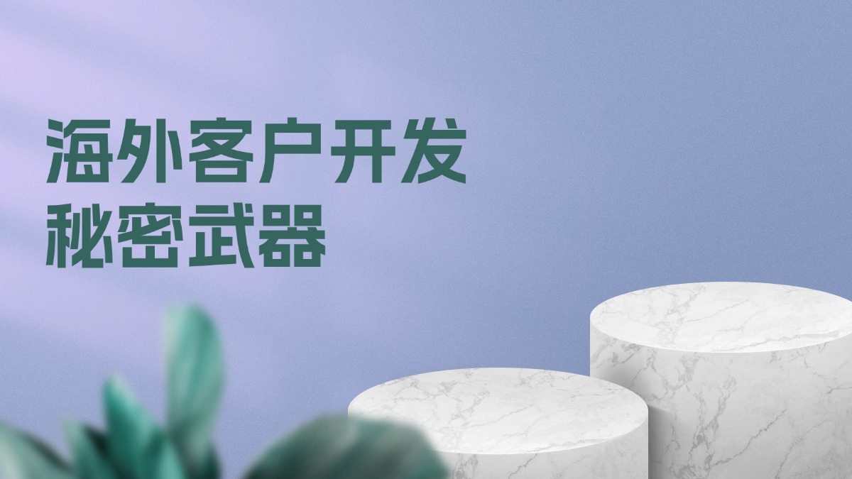 海外客户开发秘密武器